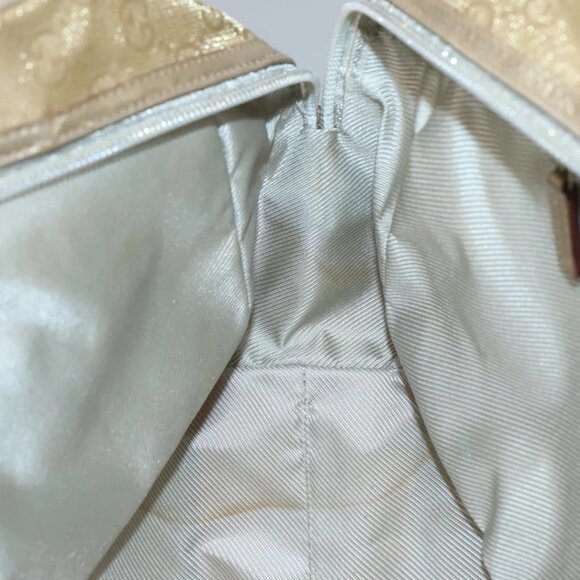 GUCCI GG Canvas Hand Bag Gold Tone 002 1115 Auth ti3284 - Picture 13 of 16